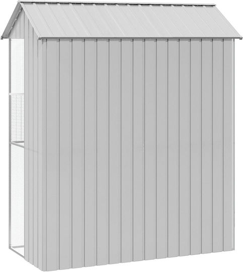 Vidaxl Bird Cage Grey 215x110x247 cm Steel Grey