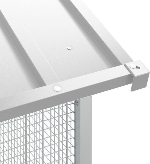 Vidaxl Κλουβί Πουλιών Γκρι 215x210x247 Εκ Χάλυβας Γκρι