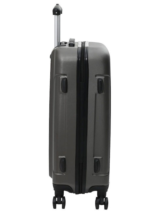 vidaXL Hard Travel Suitcases Dark Gray with 4 Wheels Set of 3 Pieces