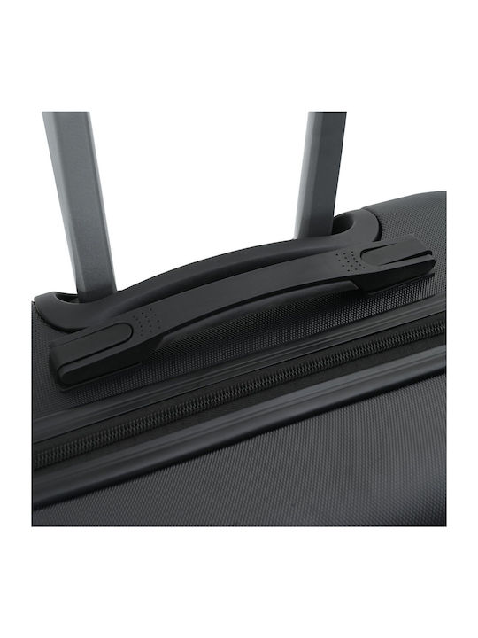 vidaXL Hard Black Suitcases With 4 Wheels Set 3pcs