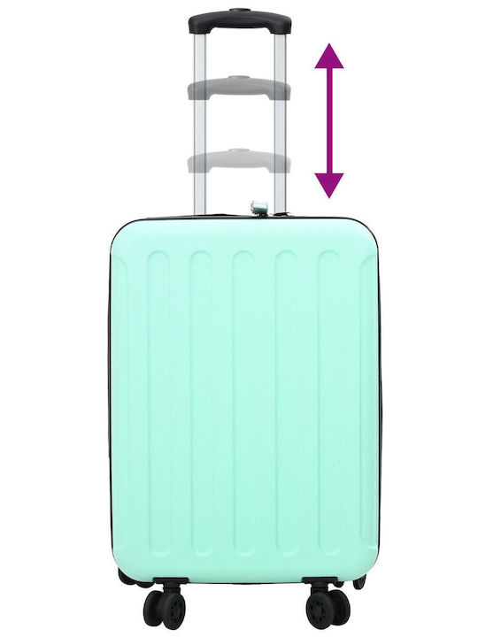 vidaXL Medium Hard Travel Suitcase Mint Green with 4 Wheels Height 66cm