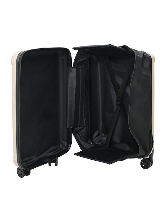 vidaXL Medium Hard Suitcase Champagne with 4 Wheels Height 66cm