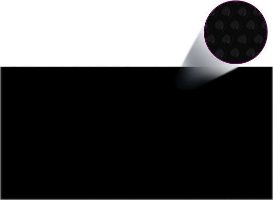 vidaXL Solar Rechteckige Poolabdeckung Poolabdeckung Schwarz 450x220 cm aus Polyethylen 450x220cm 1Stück