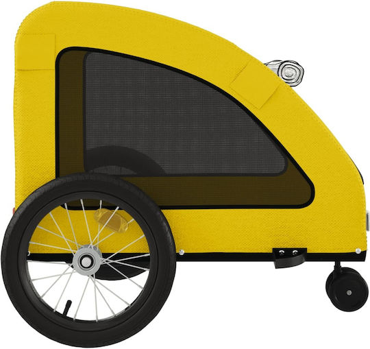 vidaXL Remorcă bicicletă pentru transport câine până la 45kg Galben