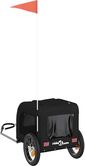 vidaXL Dog Carrying Black Bicycle Trailer for 30kg Pets