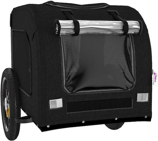 vidaXL Dog Carrying Black Bicycle Trailer for 30kg Pets