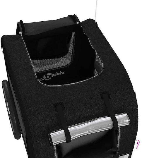 vidaXL Dog Carrying Black Bicycle Trailer for 30kg Pets