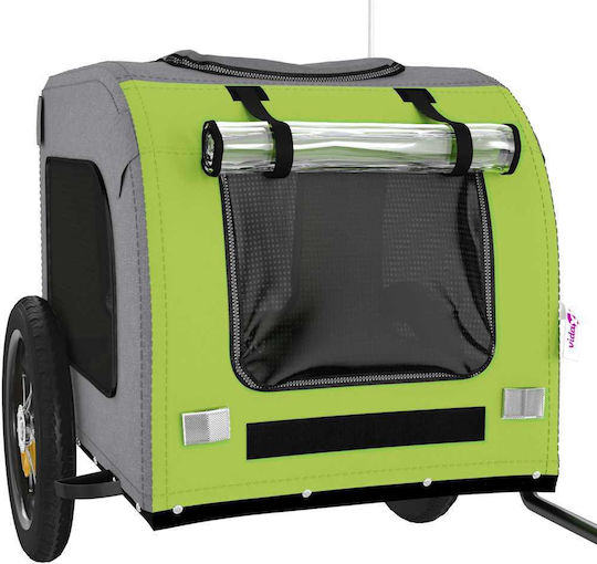 vidaXL Dog Carrying Green Bicycle Trailer for 30kg Pets