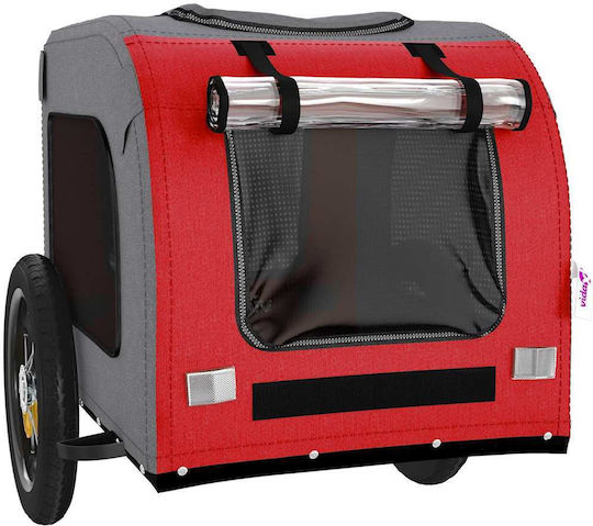 vidaXL Dog Carrying Red Bicycle Trailer for 30kg Pets