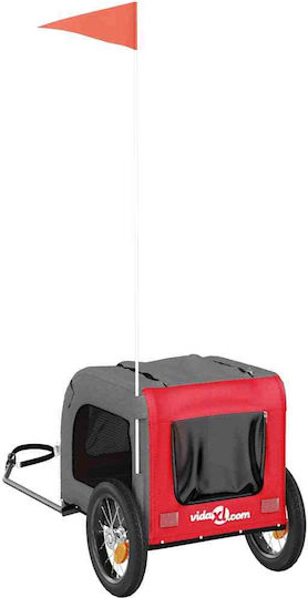 vidaXL Dog Carrying Red Bicycle Trailer for 30kg Pets