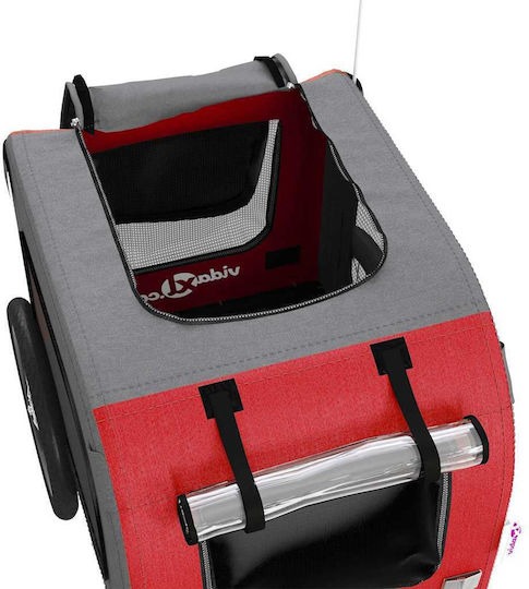 vidaXL Dog Carrying Red Bicycle Trailer for 30kg Pets