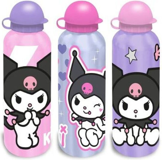 Kids Licensing Kids Water Bottle Kuromi Aluminium 500ml (Various Designs/Colours)