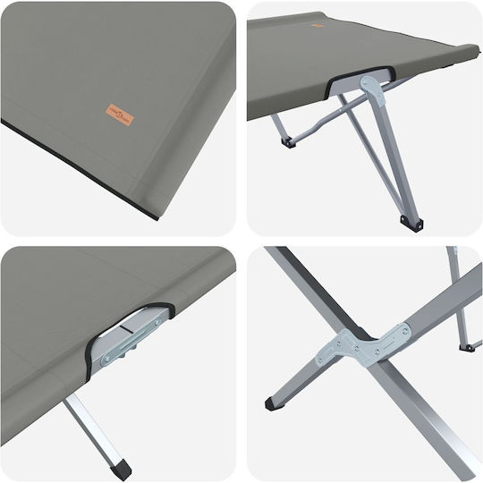 Klappbett Ohne Aluminium Matratze Einzeln Grau 194x62x42,5cm