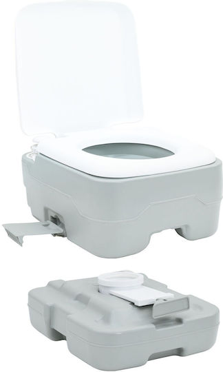 vidaxl Portable Camping Toilet Grey 10L Fresh Water 10L Waste Tank