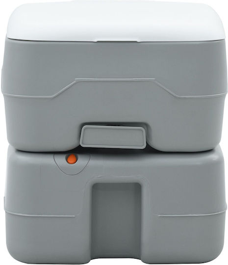vidaxl Portable Camping Toilet Grey 10L Fresh Water 20L Waste Tank