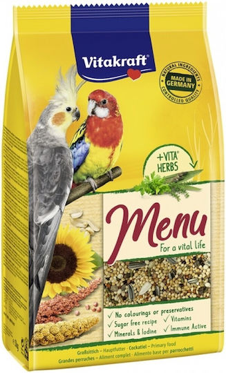 Vitakraft Menu Premium Food for Medium Parrots with Honey 1kg