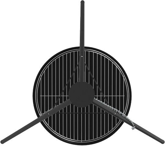 Vidaxl Cooking Tripod Grill Grate Fire Pan 170 cm Black