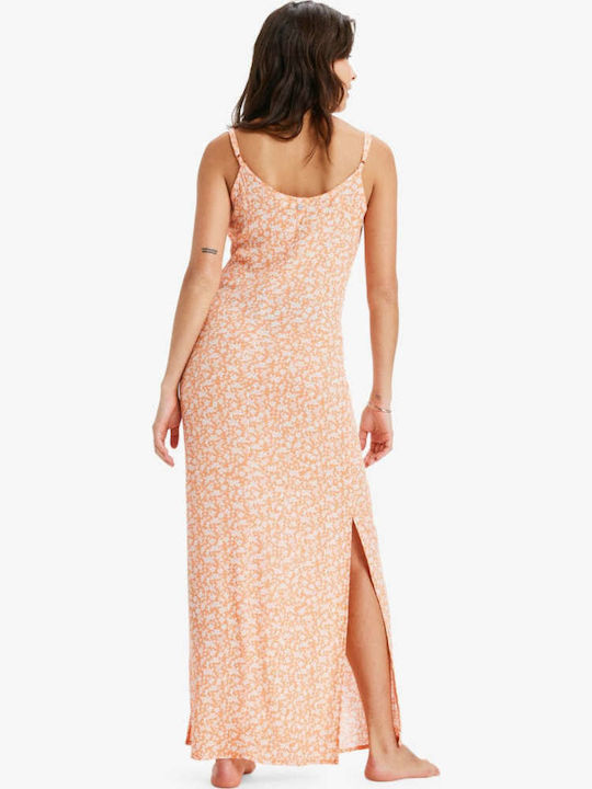 Summer Maxi Dress with Ruffles Orange