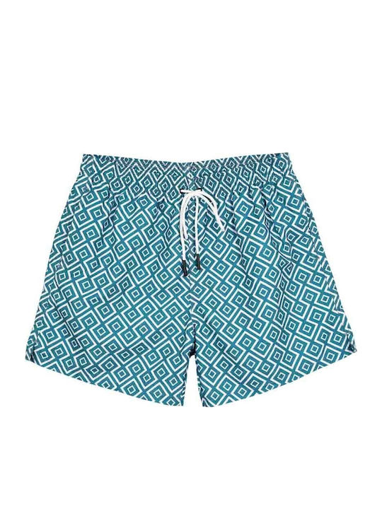 Herren Badebekleidung Shorts Petrol-white Multicolour