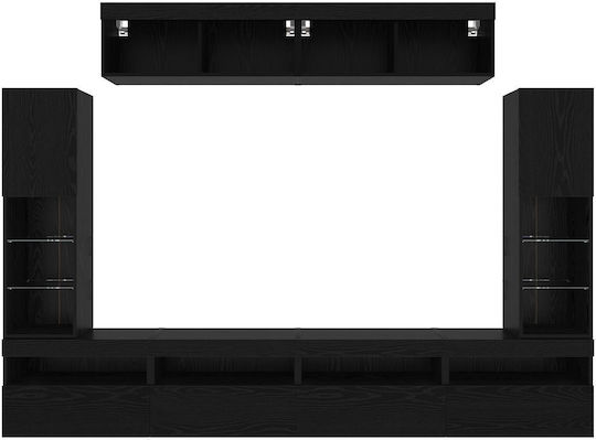 Животно помещение ТВ единица Black Oak с Осветление Д30.5xШ30xВ102бр