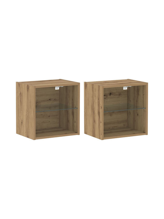 Wohnzimmer TV-Einheit Artisan Oak mit Beleuchtung L40xB28.5xH40cm