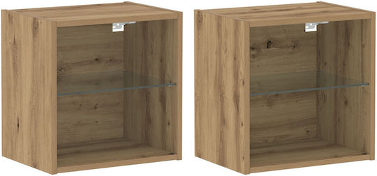 Σύνθετο Σαλονιού Artisan Oak με Φωτισμό Μ40xΒ28.5xΥ40εκ.