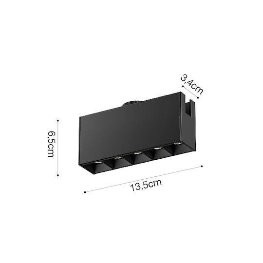 Inlight LED Γραμμικό Φωτιστικό Οροφής 10W Θερμό Λευκό Μ3.4xΒ6.5xΥ6.5εκ.