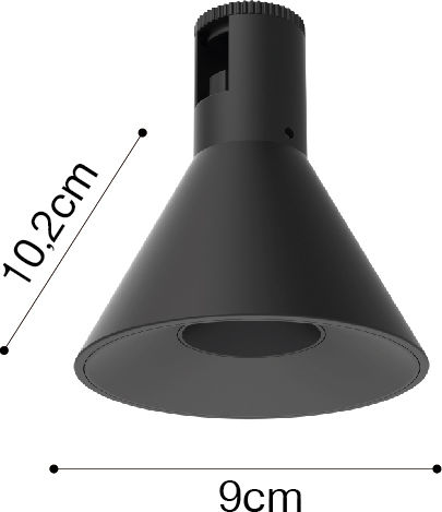Inlight LED Warm White Spot in Black Color