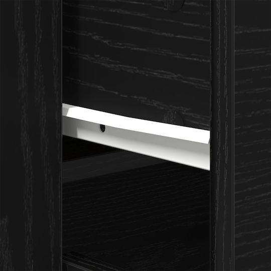 Dulap De Depozitare Pentru Birou Din Lemn De Fag Negru 80x33x150cm