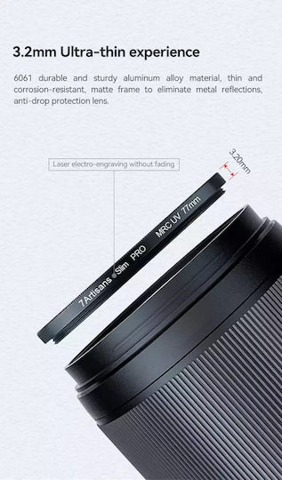 7artisans Lens Filter UV PRO Diameter 58mm with MRC Coating Scratch Resistant for Camera Lenses
