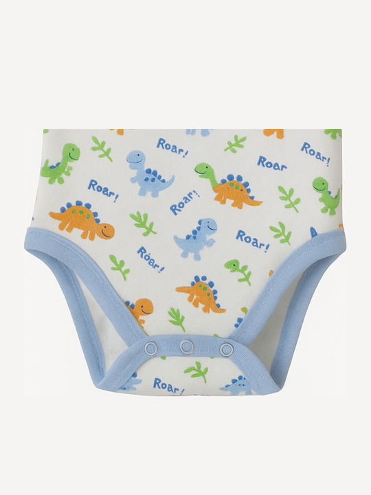 Mother Nest Body pentru Bebeluși Mâneca scurta White, Light Blue