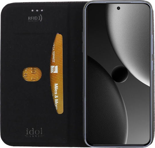 Idol 1991 Книга Изкуствена кожа / Силикон Черен (Xiaomi 15 Ultra)