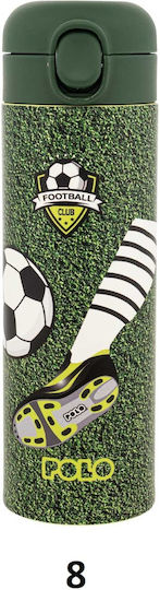 Polo Print Kids Water Bottle Thermos Stainless Steel 500ml (Various Designs/Colours)
