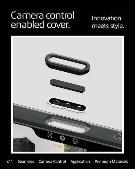 Spigen Ultra Hybrid T Back Cover Silicone / Plastic Blue (iPhone 16 ProRealme C11)