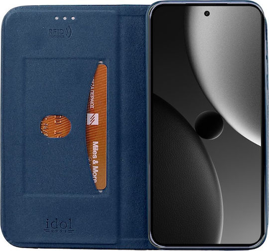Idol 1991 Книга Изкуствена кожа / Силикон Син (Xiaomi 15 Ultra)