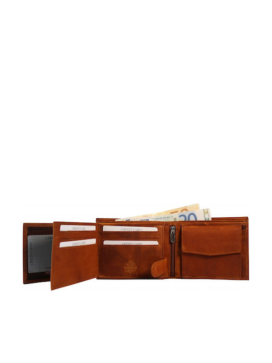 Leather Men's Wallet Classic Brown