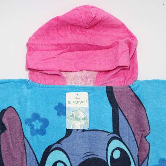Disney Lilo & Stitch Kids' Cotton Beach Poncho 55x110cm Ye18266 Light Blue