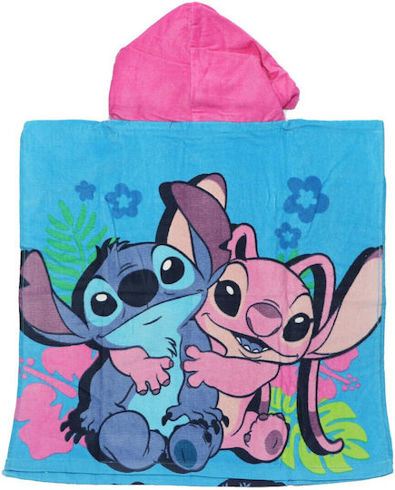 Disney Lilo & Stitch Kids' Cotton Beach Poncho 55x110cm Ye18266 Light Blue