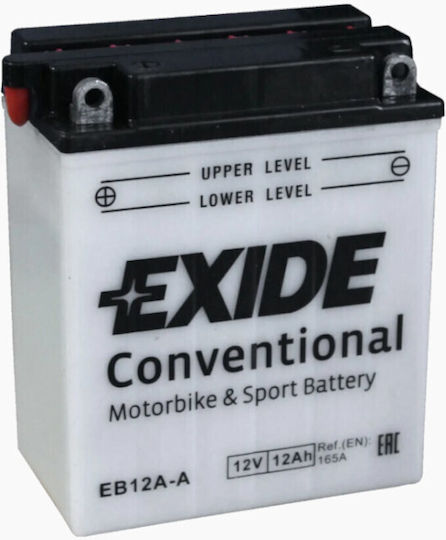 Exide Open Type Motorcycle Battery YB12A-A 165A with Capacity 12Ah