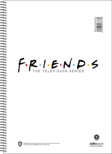 Salko Paper Спирал Тетрадка На райета A4 60 Листа 2 Теми Friends 1бр (Различни дизайни/цветове)