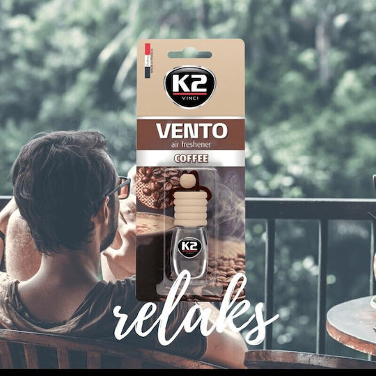 K2 Car Air Freshener Pendand Liquid Vento Coffee 8ml