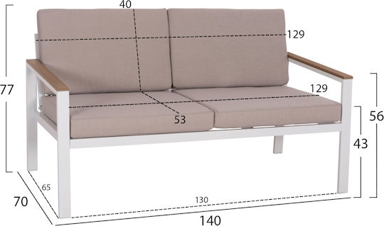 Garten- und Outdoor-Möbelsets Typsatz Wohnzimmer 4 Stück mit Kissen