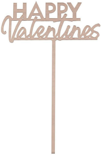 Acrylic Bouquet Decoration Happy Valentines Rose Gold