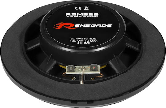 Renegade Car Audio Set Auto-Lautsprecher RSM 52 B 5.25" mit 60W RMS (2 Weg)