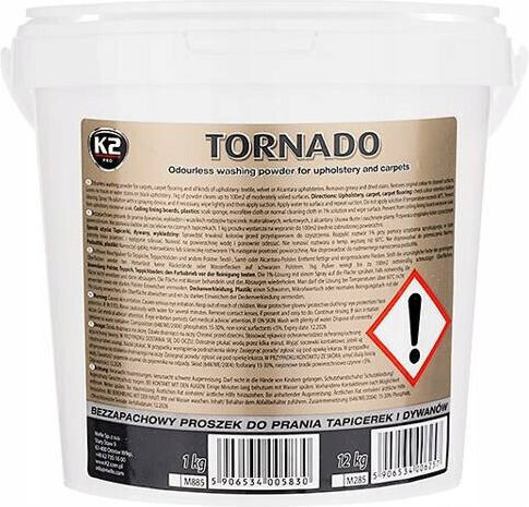 K2 Tornado Plus Σκόνη Καθαρισμού Ταπετσαρίας Αυτοκινήτου 1kg
