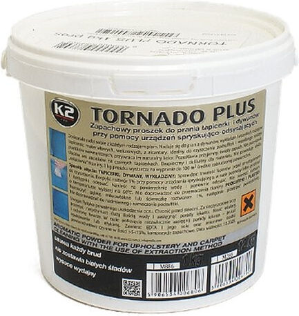 K2 Tornado Plus Σκόνη Καθαρισμού Ταπετσαρίας Αυτοκινήτου 1kg