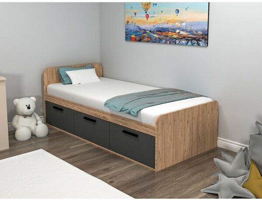 Classic Single Bed for Mattress 90x190cm