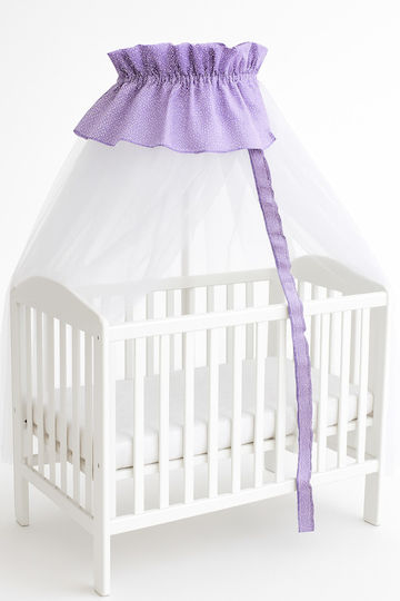Beboulino Baby Moskitonetz für Kinderbett aus Lila Tüll 480x480x150cm