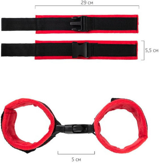 Handschellen in Rot Farbe