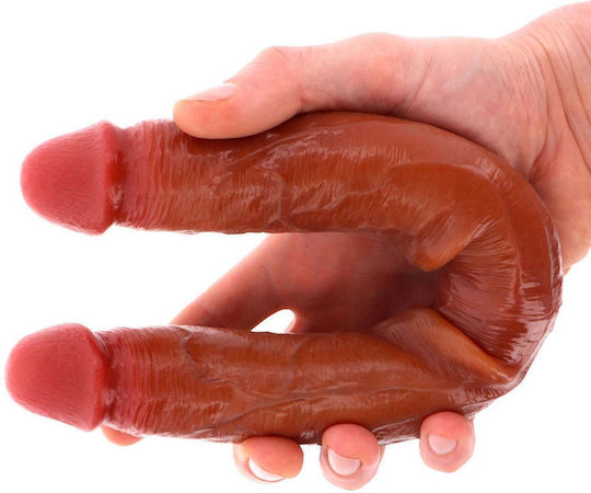 Διπλό Dildo Καφέ 35cm